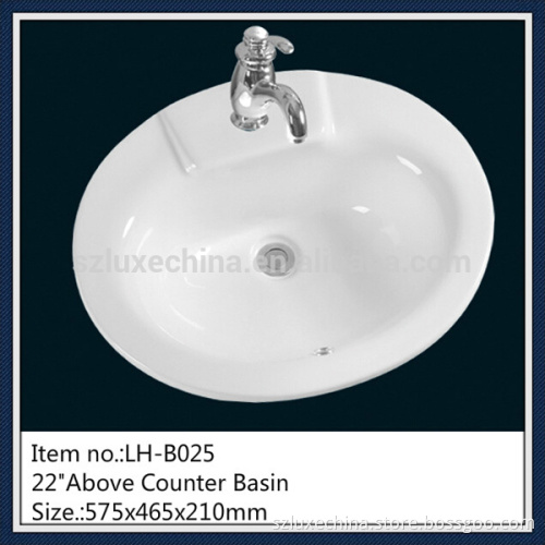 Dining room ceramic ware above counter bathroom wash basin